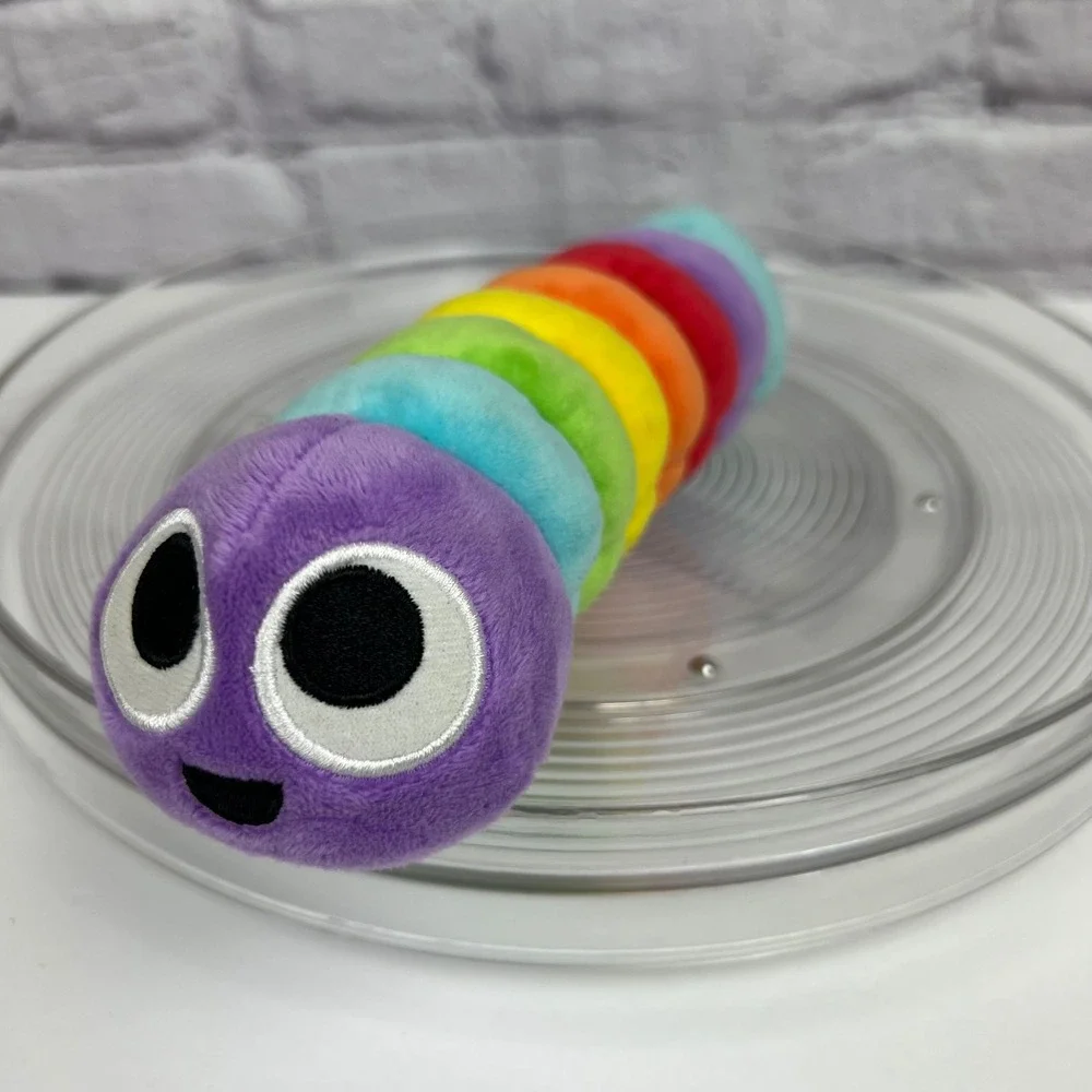 Slither.io Rainbow Caterpillar Worm Plush 8